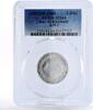 UAE 2 rials Ras al-Khaimah 2 rials Crossed Flags MS64 PCGS silver coin 1969 -