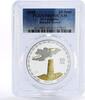 Kyrgyzstan 10 som Kyrgyzstan 10 som Burana Tower Map PR69 PCGS silver coin 2008 -