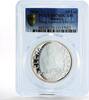 Romania 10 lei Romania 10 lei 200 Years of Elena Vacarescu PR70 PCGS silver coin 2014 -