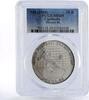 Cambodia 20 riels Cambodia 20 riels Football World Cup in Mexico Keeper MS69 PCGS silver coin 1988 -