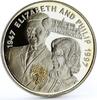 Jamaica 25 dollars Jamaica 25 dollars Queen Elizabeth and Prince Philip Jubilee silver coin 1997 -