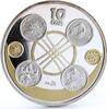 Kyrgyzstan 10 som Kyrgyzstan 10 som 10th Anniversary of National Currency proof silver coin 2003 -