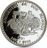 Peru 1 sol Peru 1 sol Meeting of Two Worlds Spanish Conquistador Indian silver coin 1991 -