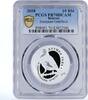 Belarus 10 rubles Belarus 10 rubles Bird of Year European Goldfinch PR70 PCGS silver coin 2018 -