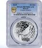 Belarus 20 rubles Belarus 20 ruble Zvanets reserve Bird Aquatic Warbler PR70 PCGS silver coin 2019 -