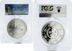 Turkmenistan 1000 manat Turkmenistan 1000 manat Big Bustard PR69 PCGS silver coin 2006 -