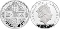 Great Britain 10£ Great Britain 2021 £10 Gothic Crown Quartered Arms 5 oz Silver Proof Coin #1 -