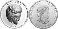 Canada 25$ Canada 2021 25$ Bold Bison 1 oz Pure Silver EHR Coin #2 -