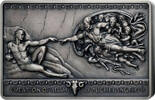 Samoa 25$ Samoa 2022 25$ CREATION OF ADAM BY MICHELANGELO BUONARROTI 1 Kg Silver Coin -