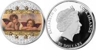 Cook Islands 20$ Cook Islands 2020 20$ Masterpieces of Art RAFFAELO SANZIO ANGELS 3oz Silver Coin -
