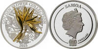Samoa 5$ Samoa 2023 5$ Golden Flower Collection STRELITZIA Leaf 1 oz Silver Coin -