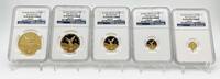 Mexico Mexico 2014 Mexican Gold Libertad 5 Coin Proof Set NGC PF69 -