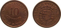 Mozambique 10 Centavos Mozambique Portuguese Overseas Province 1960 10 Centavos Bronze (95% Copper, 3% Zinc, 2% Tin) Lisbon Mint (3750000) 1.8g BU KM 8 -