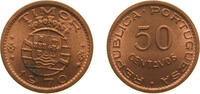Timor-Leste 50 Centavos Timor-Leste Portuguese Overseas Province 1970 50 Centavos Bronze Lisbon Mint (1000000) 4g BU KM 18 -
