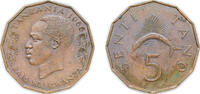Tanzania 5 Senti Tanzania Republic 1966 5 Senti Bronze (55250000) 4.06g UNC KM 1 Schön 1 -