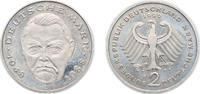 Germany 2 Deutsche Mark Germany Federal Republic of Germany 1999 F 2 Deutsche Mark (Ludwig Erhard) Copper-nickel clad nickel Staatliche Münze Baden-Würt -