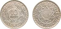 Morocco 10 Francs Morocco French Protectorate AH 1366 (1947) 10 Francs - Mohammed V Copper-nickel Paris Mint (20000000) 7.1g BU Y 44 Lec 259 Schön -