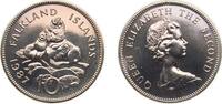 Falkland Islands 10 Pence Falkland Islands British Overseas Territory 1987 10 Pence - Elizabeth II (2nd portrait; large type) Copper-nickel Royal Mint (25 -