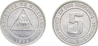 Nicaragua 5 Centavos de Córdoba Nicaragua Republic 1974 5 Centavos Aluminium-magnesium (Aluminium 96%, Magnesium 4%) Royal Mint (18000000) 1.5g BU KM 27 Schön 2 -