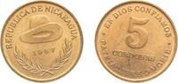 Nicaragua 5 Córdobas Nicaragua Republic 1987 5 Córdobas Aluminium bronze (23000000) 7.4g BU KM 60 Schön 62 -