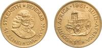 South Africa 1 Cent South Africa Republic 1961 1 Cent (1st decimal series) Brass Pretoria Mint (52266000) 9.42g BU KM 57 Hern R5-9 Schön 78.2 -
