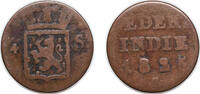 Indonesia ¼ Stuiver Indonesia Netherlands East Indies Dutch colony 1825 S ¼ Stuiver - Willem I Copper Utrecht Mint (125000000) 2.9g VF KM 287 -