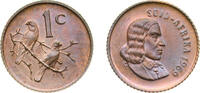 South Africa 1 Cent South Africa Republic 1969 1 Cent (Afrikaans Legend - SUID-AFRIKA) Bronze Pretoria Mint 3g PF KM 65.2 -