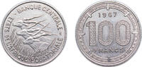 Central African States 100 Francs Central African States Central Bank of Equatorial African states and Cameroon 1967 100 Francs CFA Nickel Paris Mint (5791500) 12 -