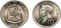 Philippines 10 Sentimos Philippines Republic 1969 10 Sentimos Nickel brass San Francisco Mint (40000000) 2g BU KM 198 Schön 36 -