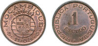 Mozambique 1 Escudo Mozambique Portuguese Overseas Province 1968 1 Escudo Bronze (4500000) 8g UNC KM 82 Schön 21 -