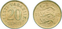 Estonia 20 Senti Estonia 1992 20 Senti Copper-aluminium-nickel (31540000) 2.29g UNC KM 23 Schön 24 -