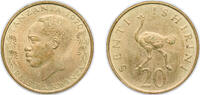 Tanzania 20 Senti Tanzania Republic 1970 20 Senti Nickel brass (5000000) 4.96g UNC KM 2 Schön 3 -