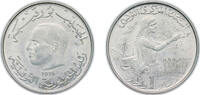 Tunisia 1 Dinar Tunisia Republic 1976 1 Dinar (Habib Bourguiba) Copper-nickel (12000000) 10.05g AU KM 304 Schön 243 -