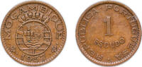 Mozambique 1 Escudo Mozambique Portuguese Overseas Province 1957 1 Escudo Bronze (2987000) 7.88g XF KM 82 Schön 21 -