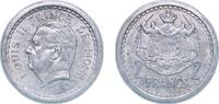 Monaco 2 Francs Monaco Principalty 1943 2 Francs - Louis II Aluminium Monnaie de Paris Mint (18829986) 2.2g AU KM 121 Gad MC133 -