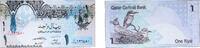 Qatar 1 Riyal Qatar State 2008 1 Riyal (With mark for the visually impaired at left on front) Paper UNC P 28 -