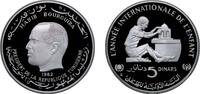 Tunisia 5 Dinars Tunisia Republic 1982 CHI 5 Dinars (International Year of the Child) Silver (.925) (1108) 27.215g PF KM 313 -