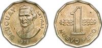 Uruguay 1 New Peso Uruguay Oriental Republic of Uruguay 1978 So 1 Nuevo Peso Aluminium bronze Casa de Moneda de Chile Mint (19940000) 11g UNC KM 69 -