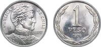 Chile 1 Peso Chile Republic 1976 So 1 Peso (LIBERTADOR B. O'HIGGINS) Nickel brass (70% Copper; 15% Nickel; 15% Zinc) Casa de Moneda de Chil -