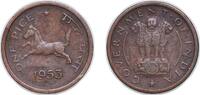 India 1 Paisa India Republic 1953 1 Pice Bronze (111000000) 2.92g XF KM 1 -