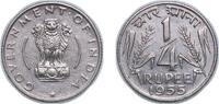 India ¼ Rupee India Republic 1955 ¼ Rupee Nickel (28900000) 2.91g XF KM 5 -