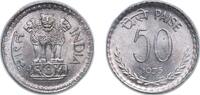 India 50 Paise India 1975 50 Paise Copper-nickel Calcutta Mint 5g AU KM 61 -