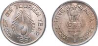 India 1 Rupee India 1991 1 Rupee (Tourism Year) Copper-nickel Mumbai Mint 6g UNC KM 91 -
