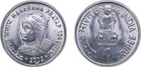 India 1 Rupee India Republic 2003 * 1 Rupee (Maharana Pratap) Stainless steel Hyderabad Mint 4.9g UNC KM 314 -
