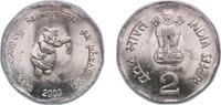 India 2 Rupees India Republic 2003 ♦ 2 Rupees (150 Years of Indian Railways) Copper-nickel Mumbai / Bombay Mint 5.68g UNC KM 307 -