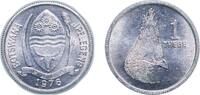 Botswana 1 Thebe Botswana Republic 1976 1 Thebe Aluminium-magnesium (98% Aluminium, 2% Magnesium) Royal Mint (14433000) 0.7g UNC KM 3 Schön 3 -