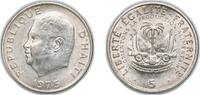 Haiti 5 Centimes Haiti Second Republic 1975 5 Centimes (FAO) Nickel brass (70% Copper, 18% Zinc, and 12% Nickel) San Francisco Mint (16000000) 2. -