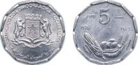 Somalia 5 Senti Somalia Democratic Republic 1976 5 Senti (FAO) Aluminium-magnesium (97.6% Aluminium, 2.4% Magnesium) Royal Mint (18500000) 0.9g -