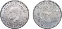 Tunisia 1 Dinar Tunisia Republic 1976 1 Dinar (Habib Bourguiba) Copper-nickel VDM Metals / Vereinigte Deutsche Metallwerke Mint 10g UNC KM 304 S -