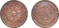 Uruguay 4 Centésimos Uruguay Oriental Republic of Uruguay 1869 H 4 Centésimos Bronze Heaton and Sons / The Mint Birmingham Limited (6250000) 19.51g V -